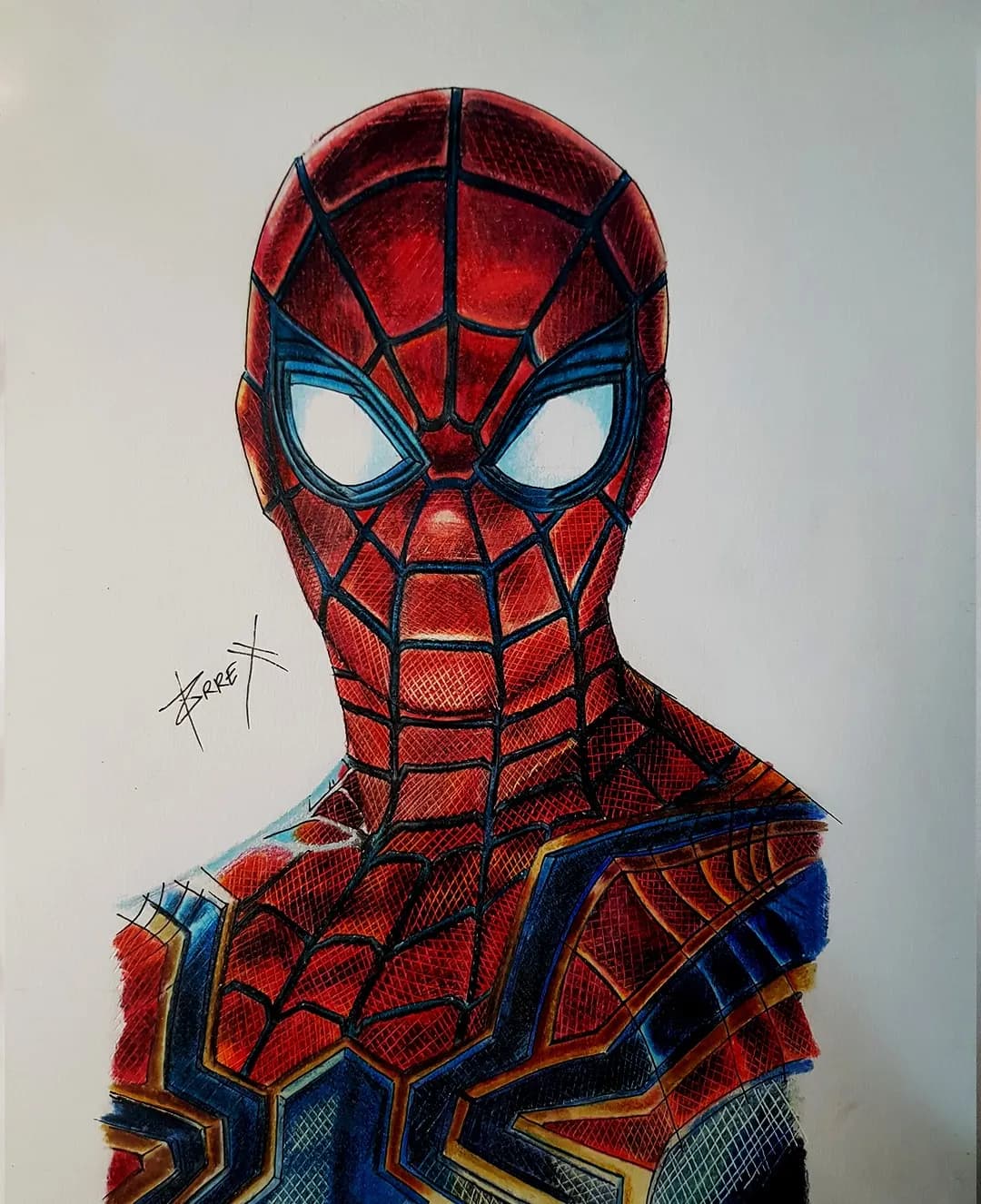 Colored illustration of Spider-Man